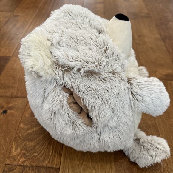 Plush White and Cream Stuffed Bear - Picture 6 of 11